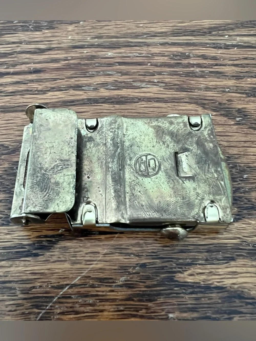 Vintage University Of Arkansas Razorbacks Brass Belt Buckle